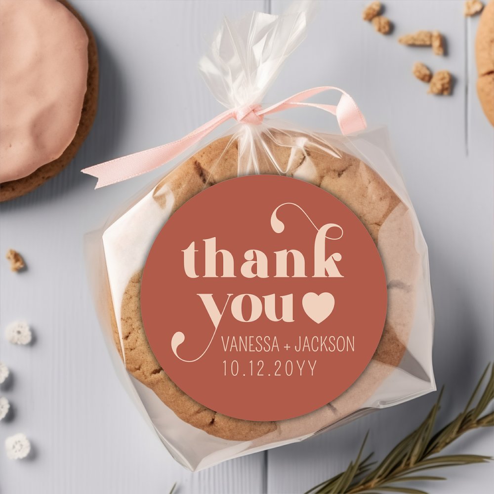 A thank you sticker