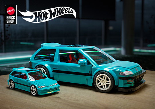 Mattel Brick Shop Hot Wheels Speed Series Custom '90 Honda Civic EF Building Set