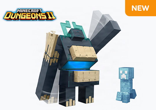 Minecraft Dungeons II Action Figures Twisted Warden and Soul Corrupted Creeper 2 Pack