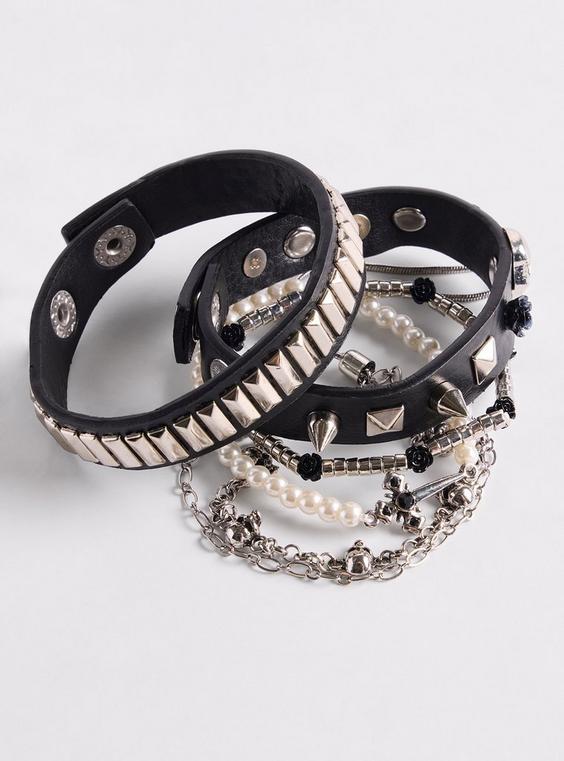 Skull & Dagger Bracelet Set