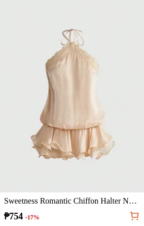 Sweetness Romantic Chiffon Halter...