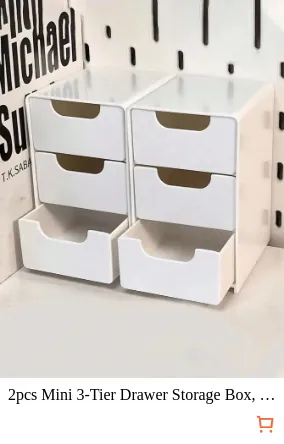 2pcs Mini 3-Tier Drawer Storage...