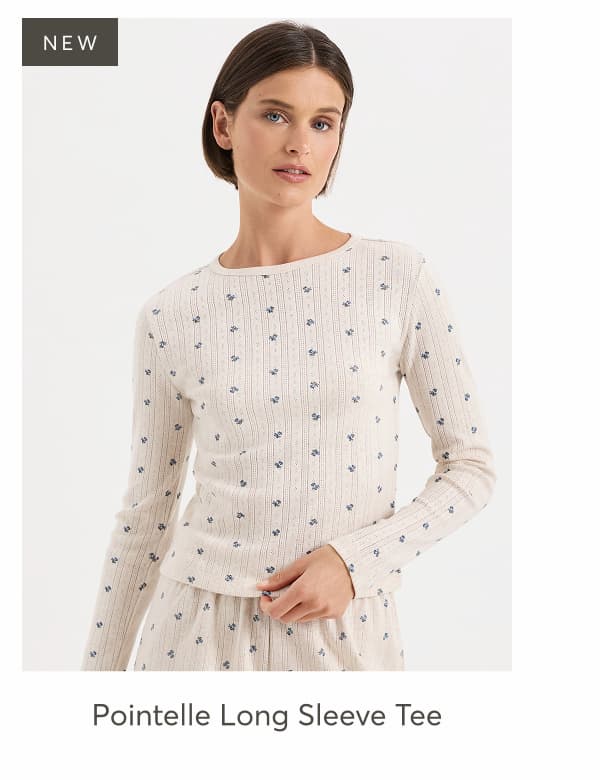 Pointelle Long Sleeve Tee