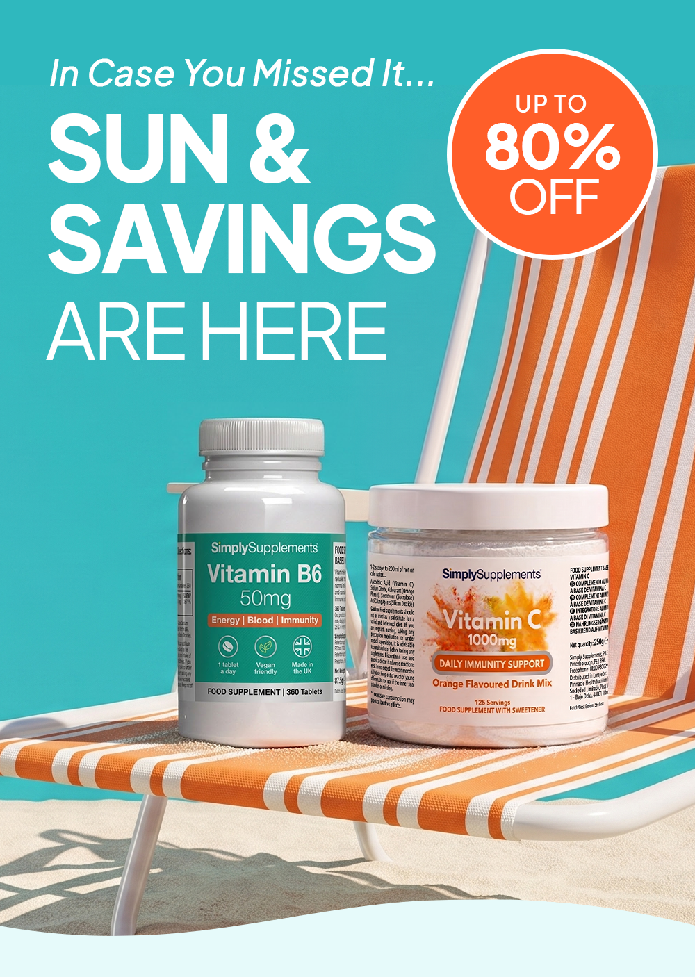 In case you missed it... Sun & Savings are here up to 80% off
