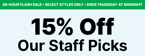 15% Off Our Staff Picks