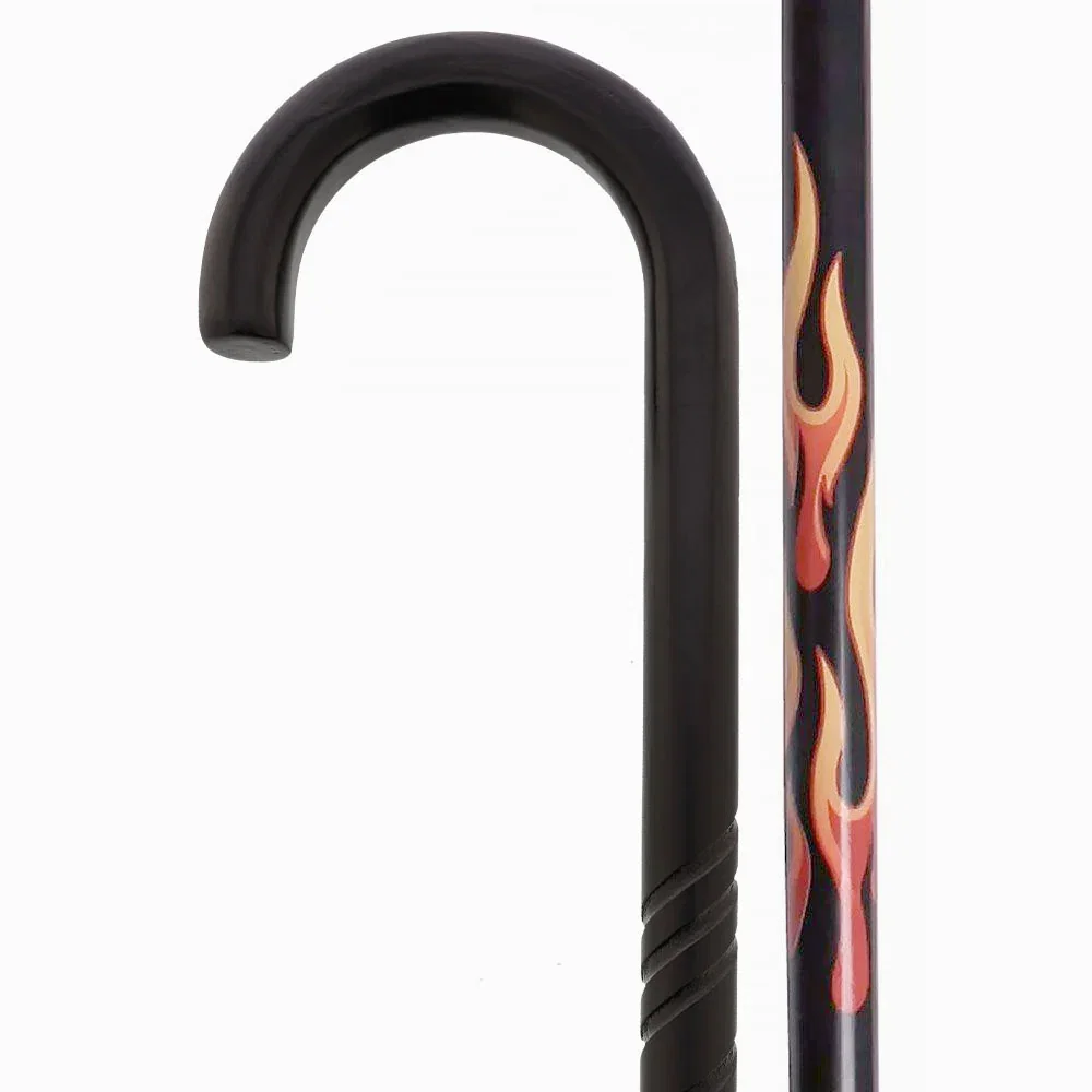 Image of Dr. House's Exact Replica: Flame Tourist Cane - Black Beechwood