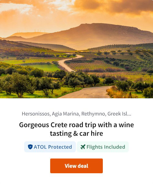 Gorgeous Crete road trip with a wine tasting &amp; car hire