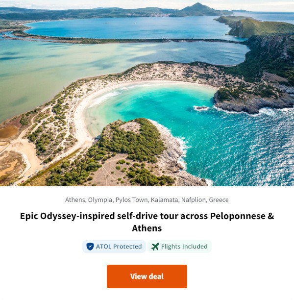 Epic Odyssey-inspired self-drive tour across Peloponnese &amp; Athens