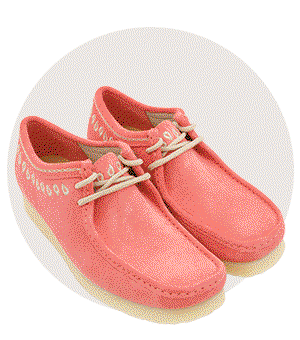 A GIF of suede shoes, neutral sandals and striking low-top trainers.