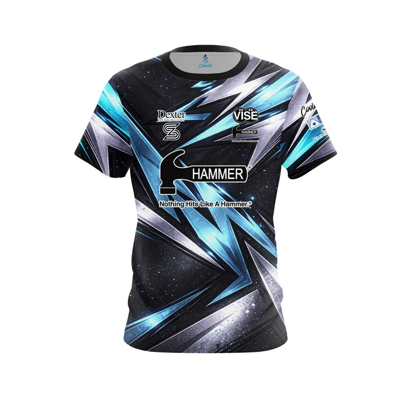 Image of Hammer Stephanie Zavala Cyan Sport Spike CoolWick Bowling Jersey