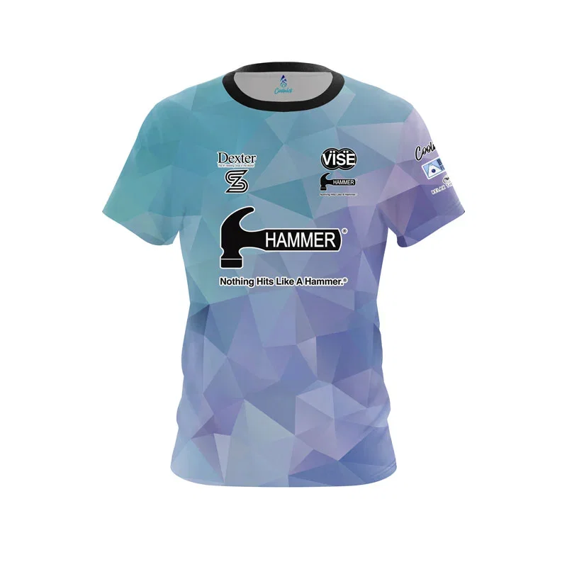 Image of Hammer Stephanie Zavala Purple Blue Gradient CoolWick Bowling Jersey