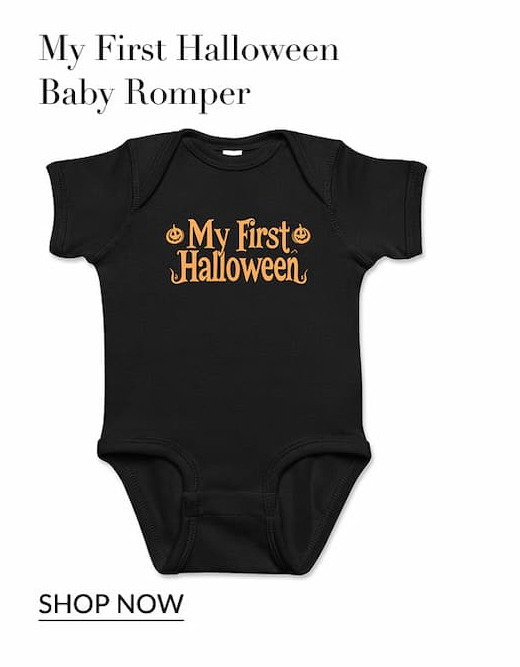 My first Halloween baby romper