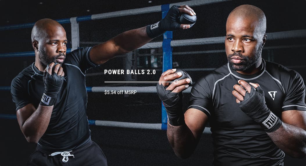 LIFESTYLE IMAGE OF A BOXER USING TITLE BOXING POWER BALLS 2.0 - SHOP NOW