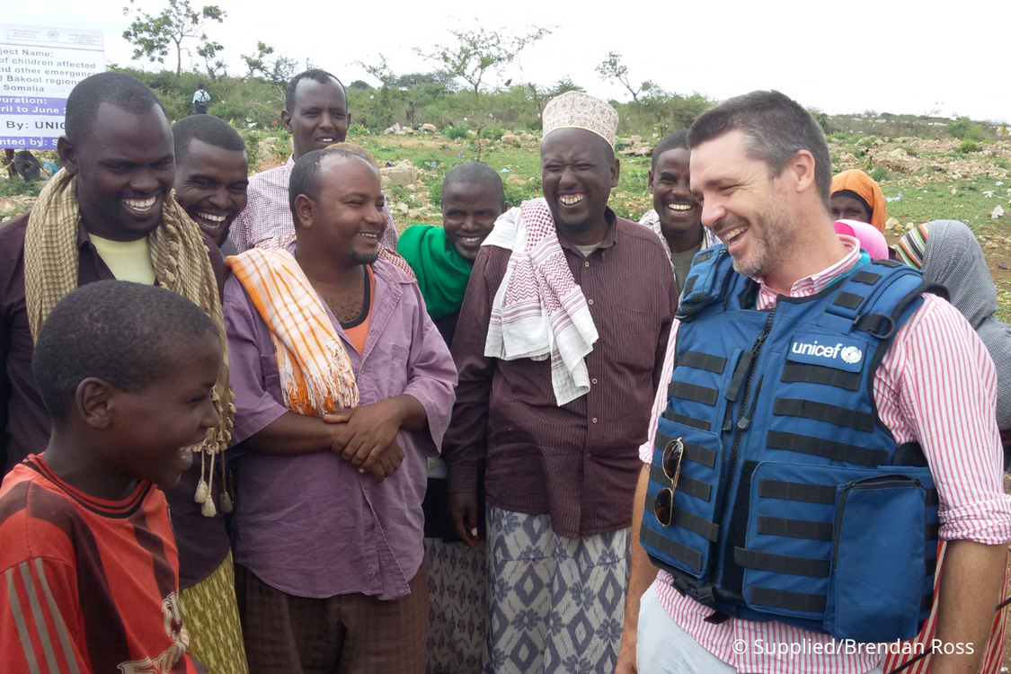 UNICEF Chief of Child Protection Brendan Ross in South Sudan.