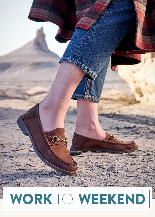 Work-to-Weekend. Featured style: Margo loafer in brown suede.
