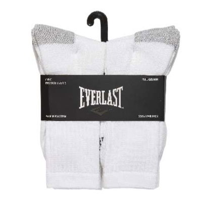 EVERLAST Boys Full Cushion Banded Crew Socks - 6 Pack