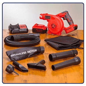 Cordless Leaf Blower Vacuum, Battery and Charger Set By LivingSURE™