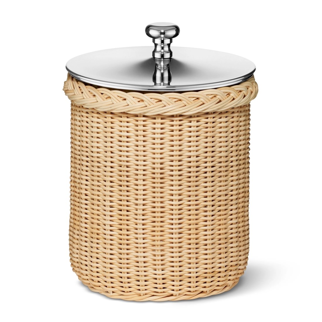 FREYA RATTAN ICE BUCKET WITH ICE TONGS