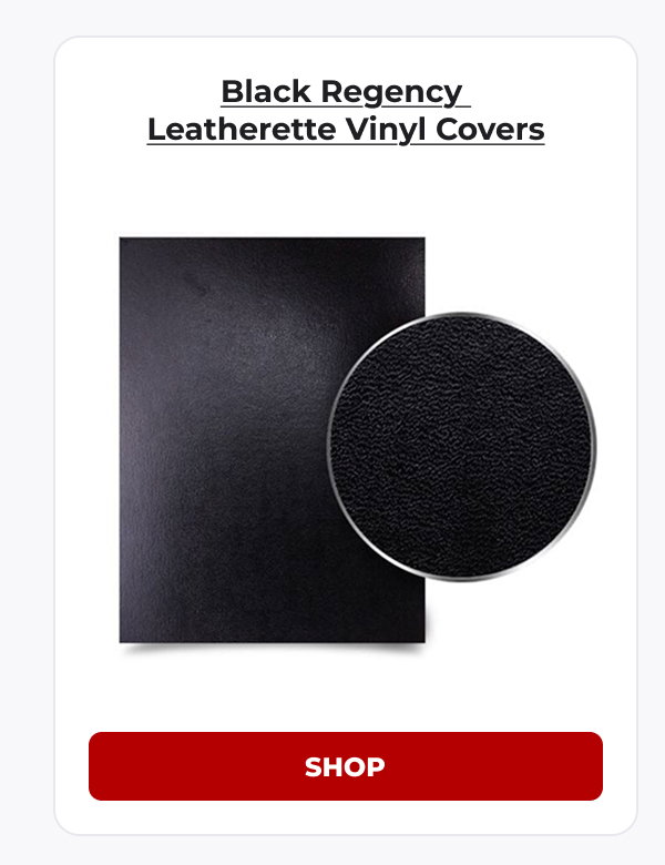 Black Regency  Leatherette Vinyl Covers