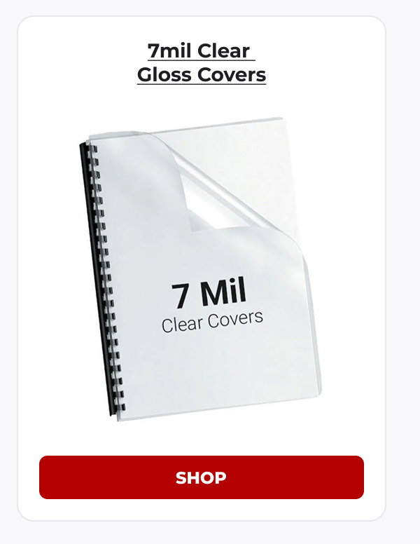 7mil Clear  Gloss Covers