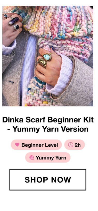 Dinka Scarf Beginner Kit - Yummy Yarn Version 1