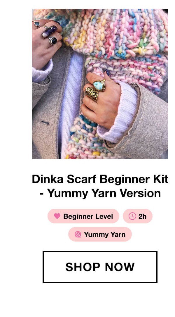 Dinka Scarf Beginner Kit - Yummy Yarn Version