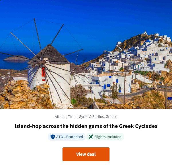 Island-hop across the hidden gems of the Greek Cyclades