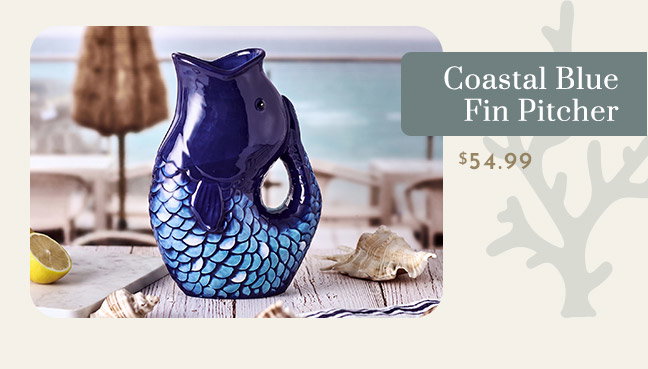 Coastal Blue Fin Pitcher $54.99
