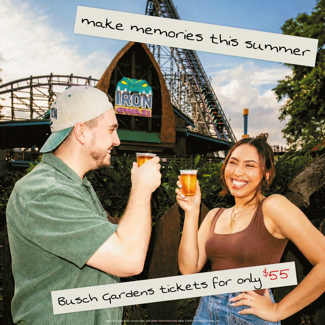 Busch Gardens Tickets for only $55
