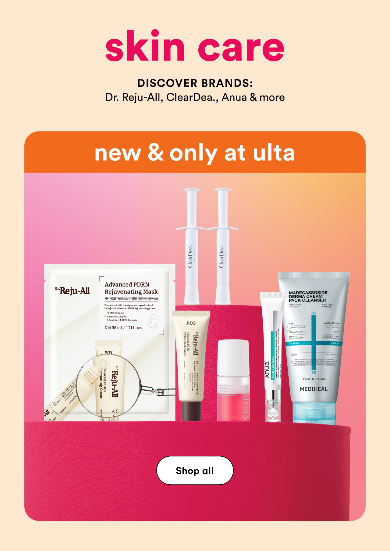 Skin care | Discover brands: Dr. Reju-All, ClearDea., Anua & more | New & only at Ulta