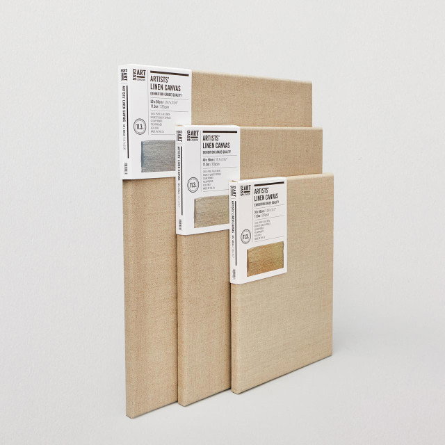 Cass Art Artists Natural Linen 11.3oz Canvas Exhibition Grade Quality