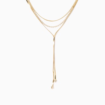 Marlyn by Marlyn Schiff 3-Layer Lariat Necklace