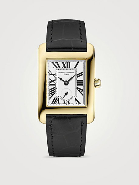 Classics Carrée Leather Strap Watch