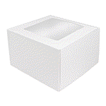 Image of O'Creme White Cake Box with Window