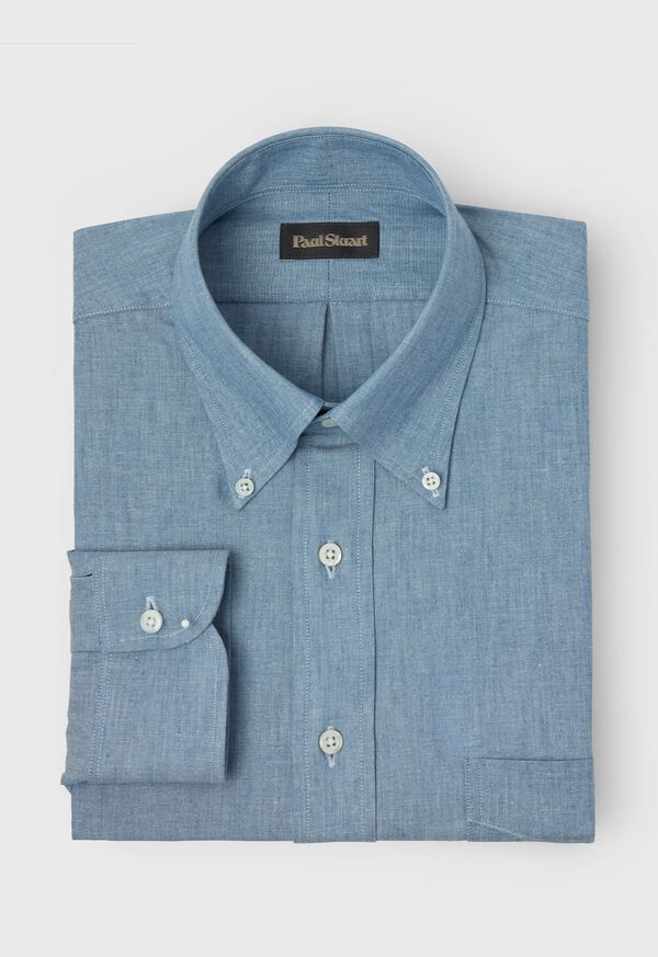 Image of BUTTON DOWN SHIRT IN CHAMBRAY