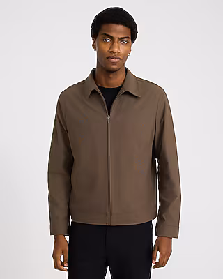Everyday Performance Brown Zip Jacket in Premium Tech