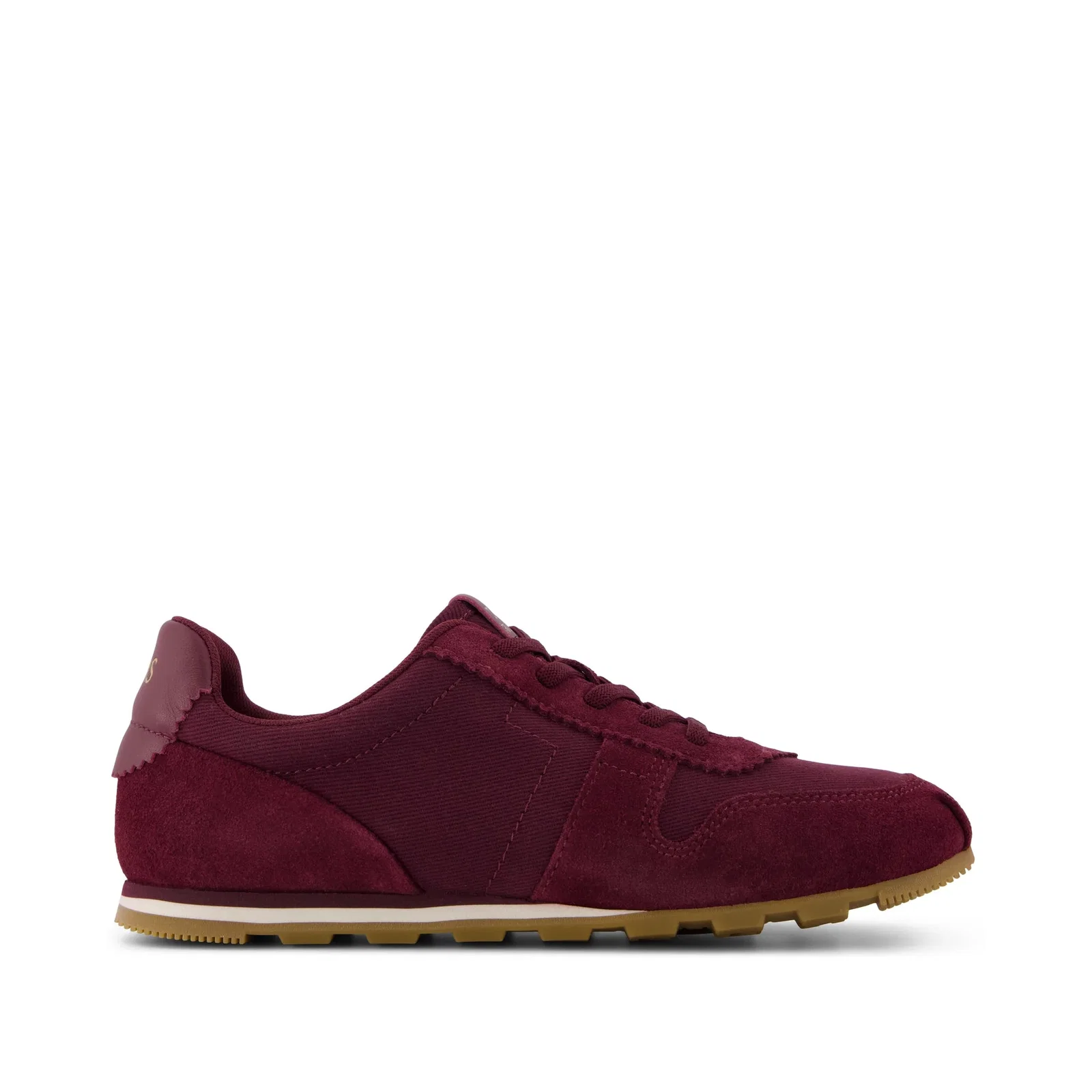 Image of Womens TRVL Lite Palisade Sneaker Water Repellent Burgundy Vintage Twill