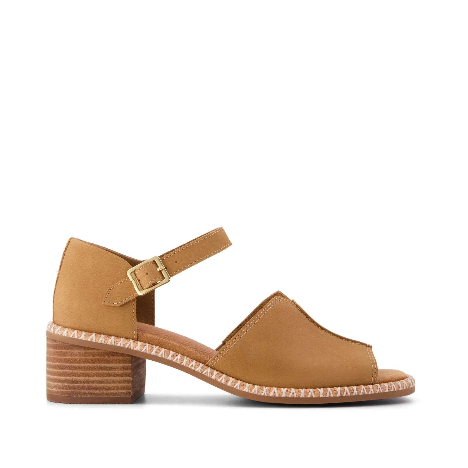 Image of Womens Ines Heel Toffee Nubuck Leather