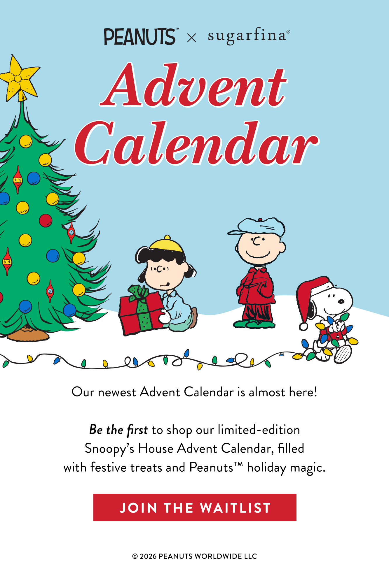 Join Peanuts x Sugarfina Advent Calendar Waitlist