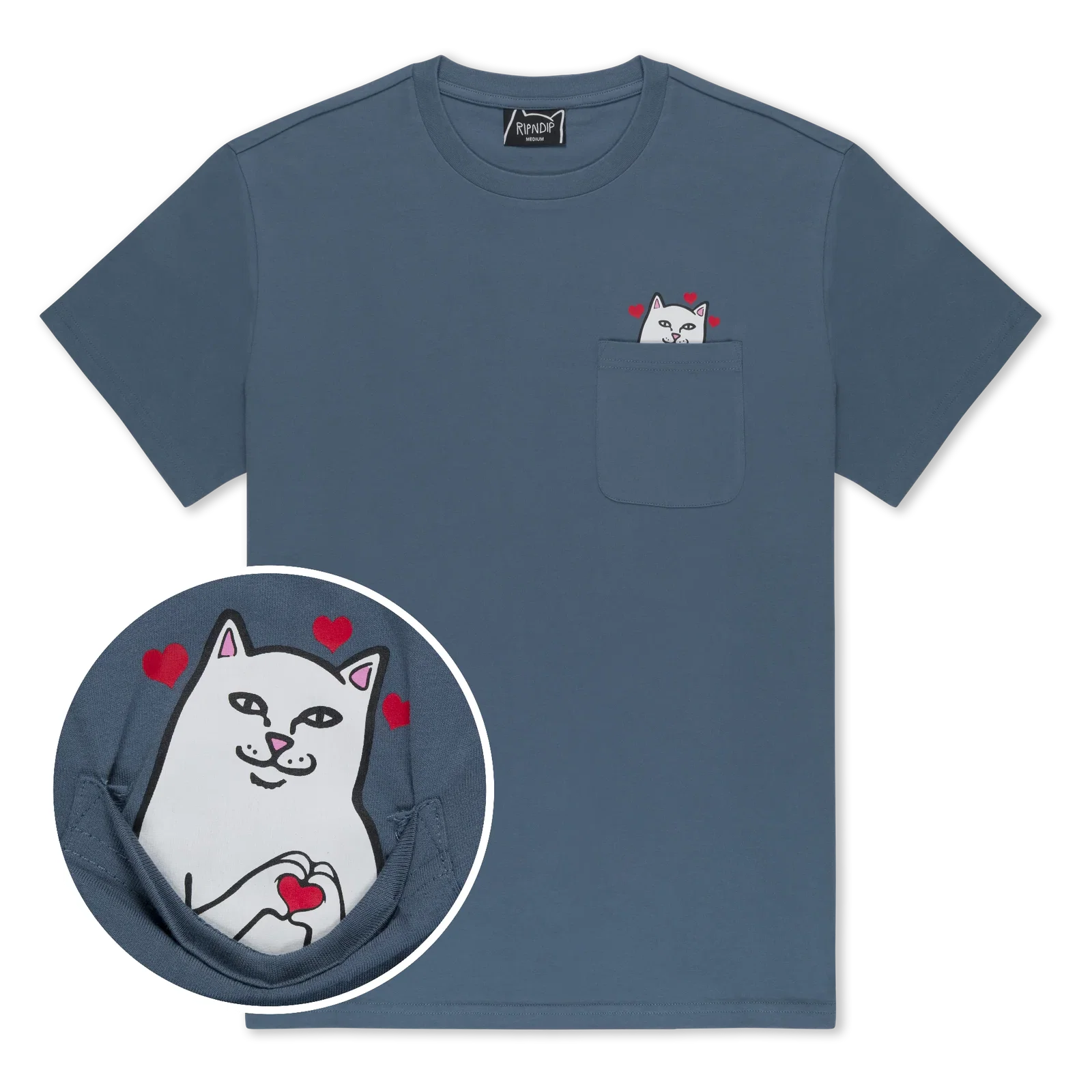 Image of Nermal Loves Pocket Tee (Slate)