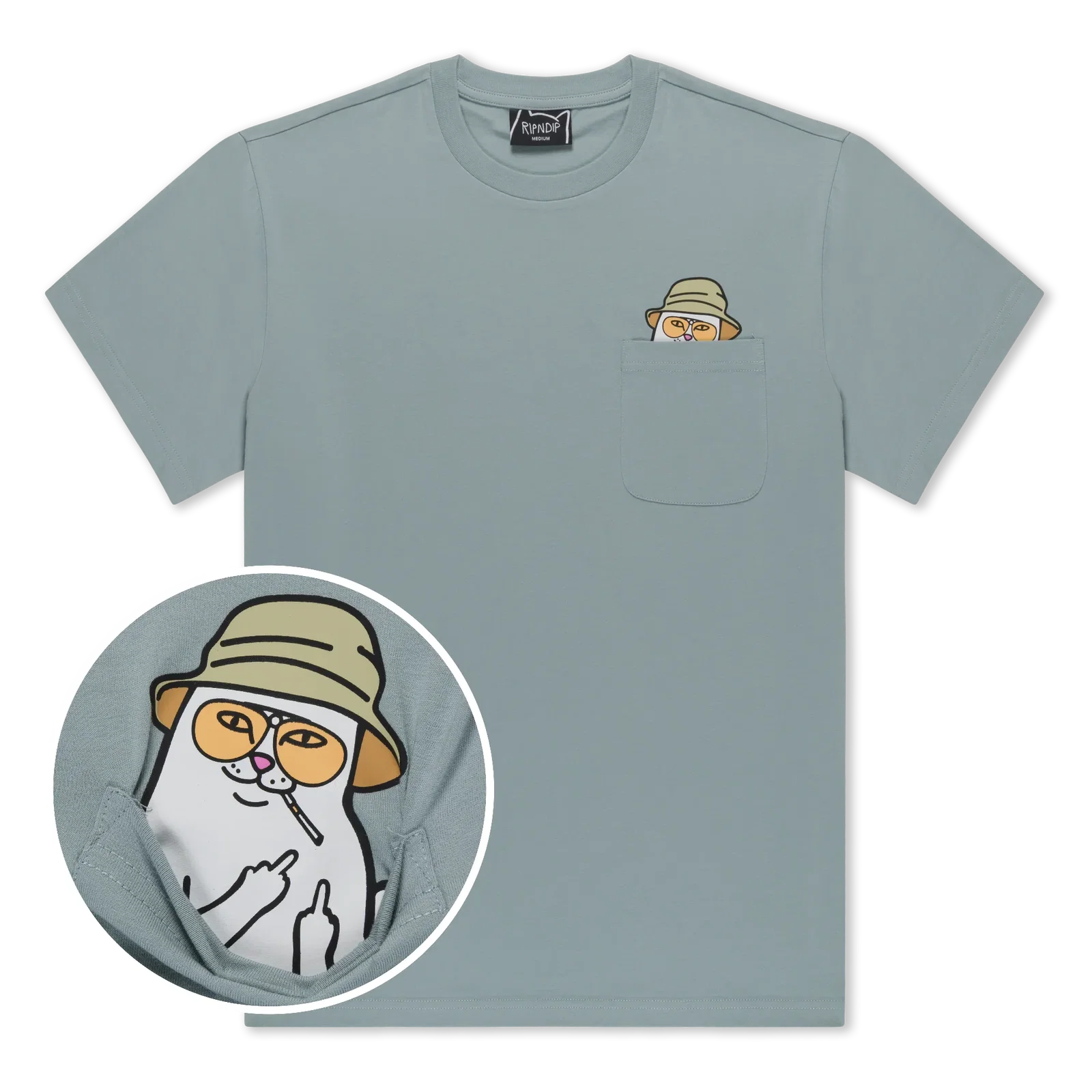 Image of Nermal S Thompson Pocket Tee (Silver Blue)