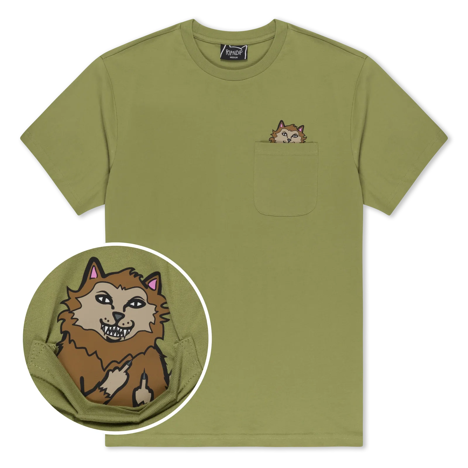 Image of Full Moon Nerm Pocket Tee (Light Forest)