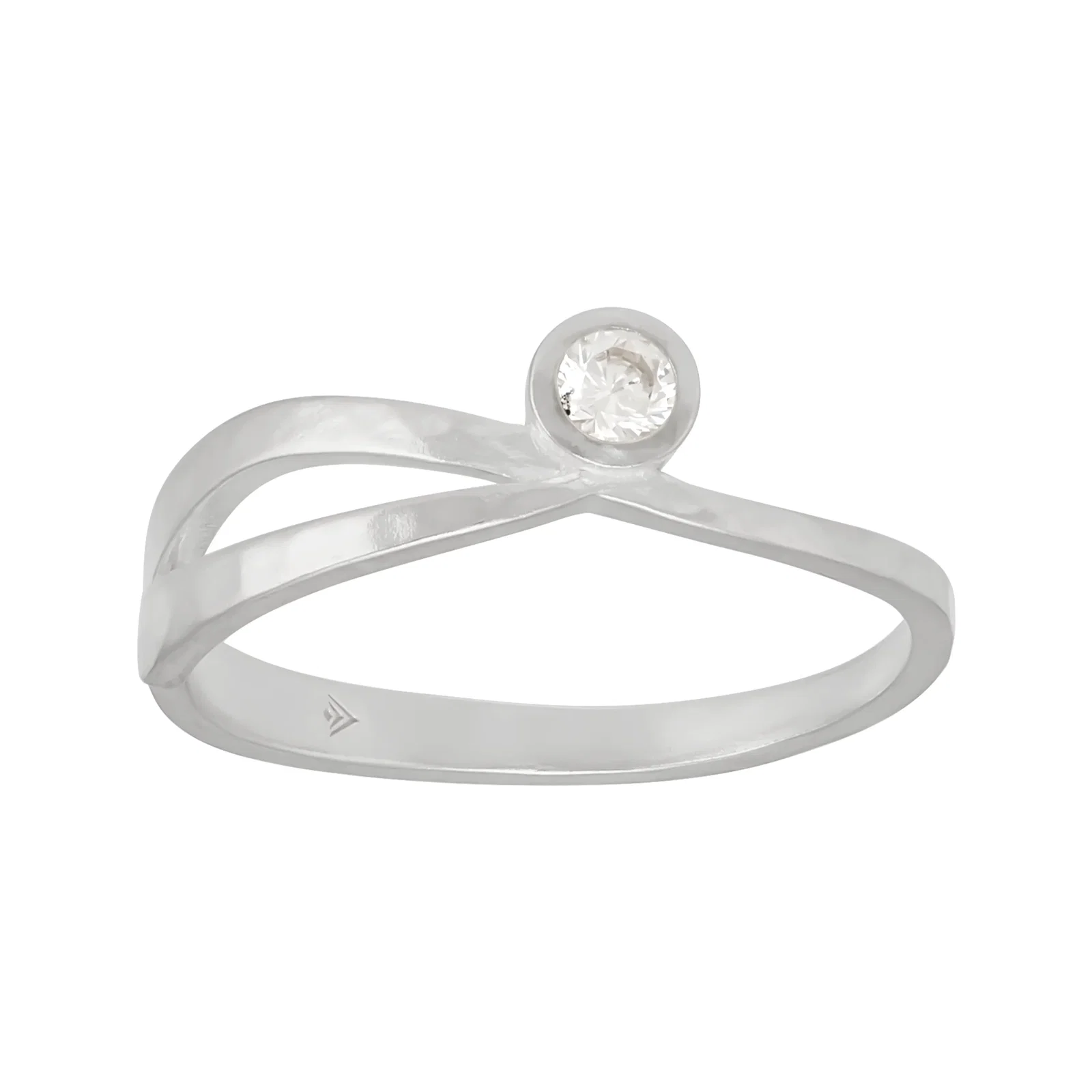 Crossfade Ring, White Cubic Zirconia