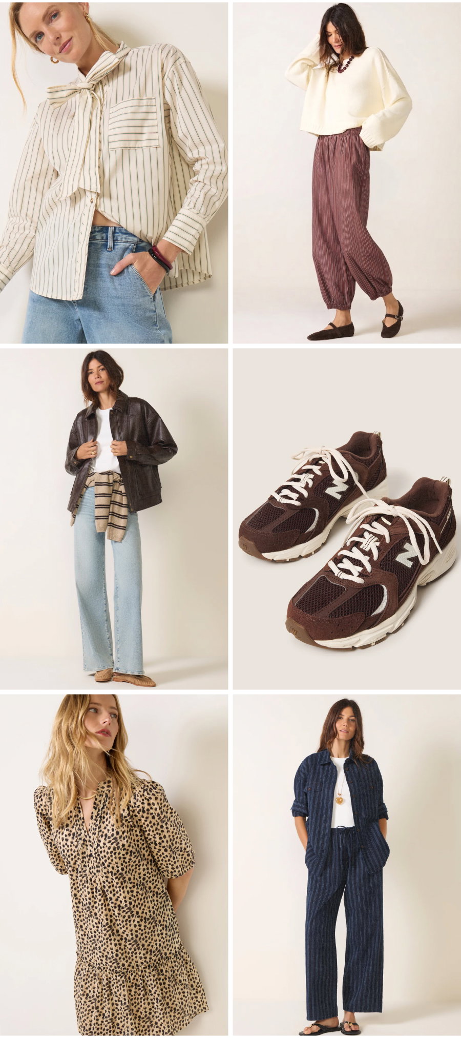 Grid of images of new looks available at EVEREVE