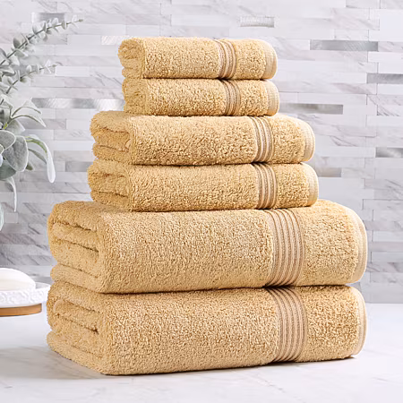 Image of SUPERIOR® Heritage Collection | Luxury Egyptian Cotton 6-pc. Quick Dry Solid Bath Towel Set