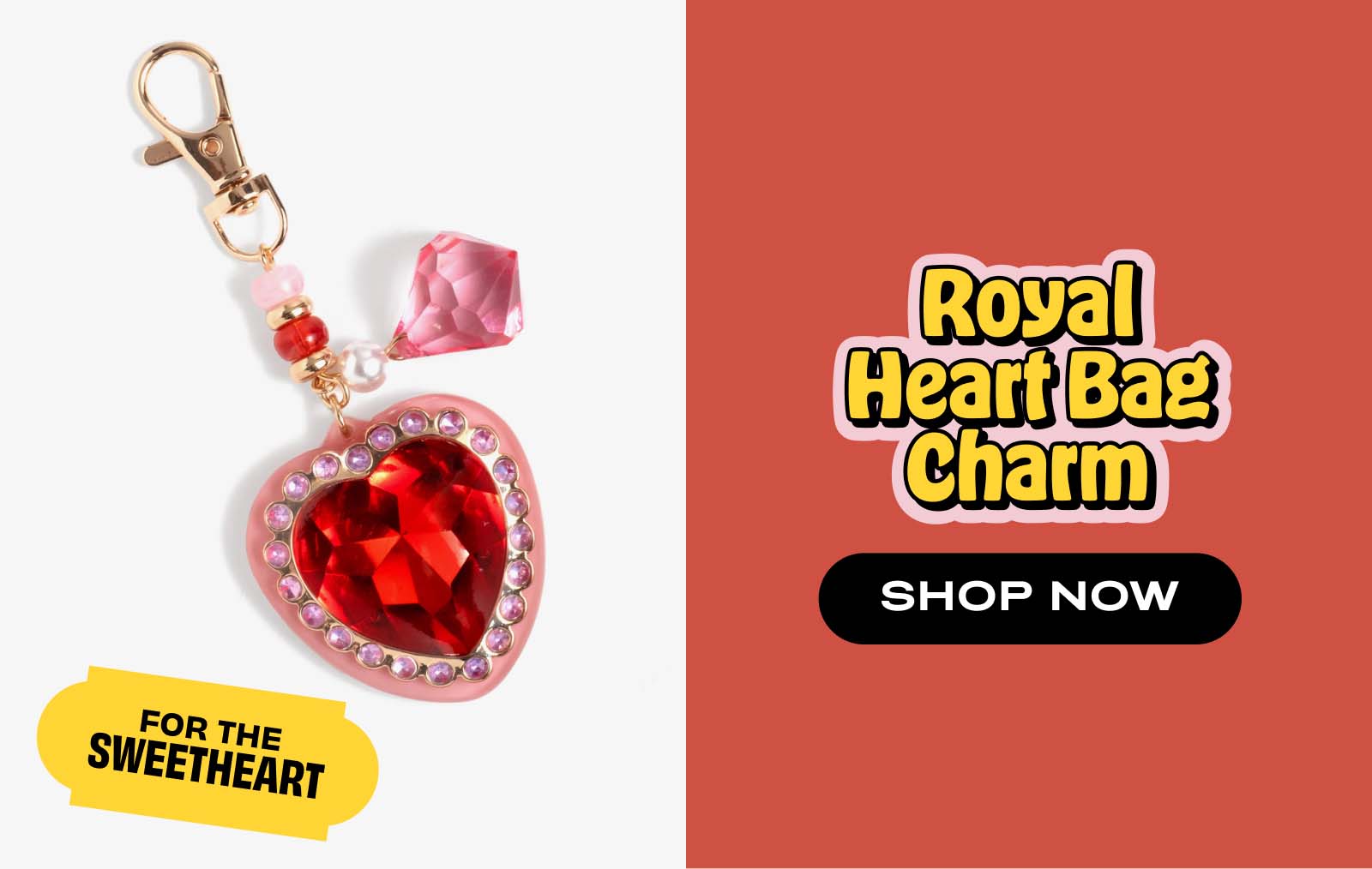 Royal Heart Bag Charm