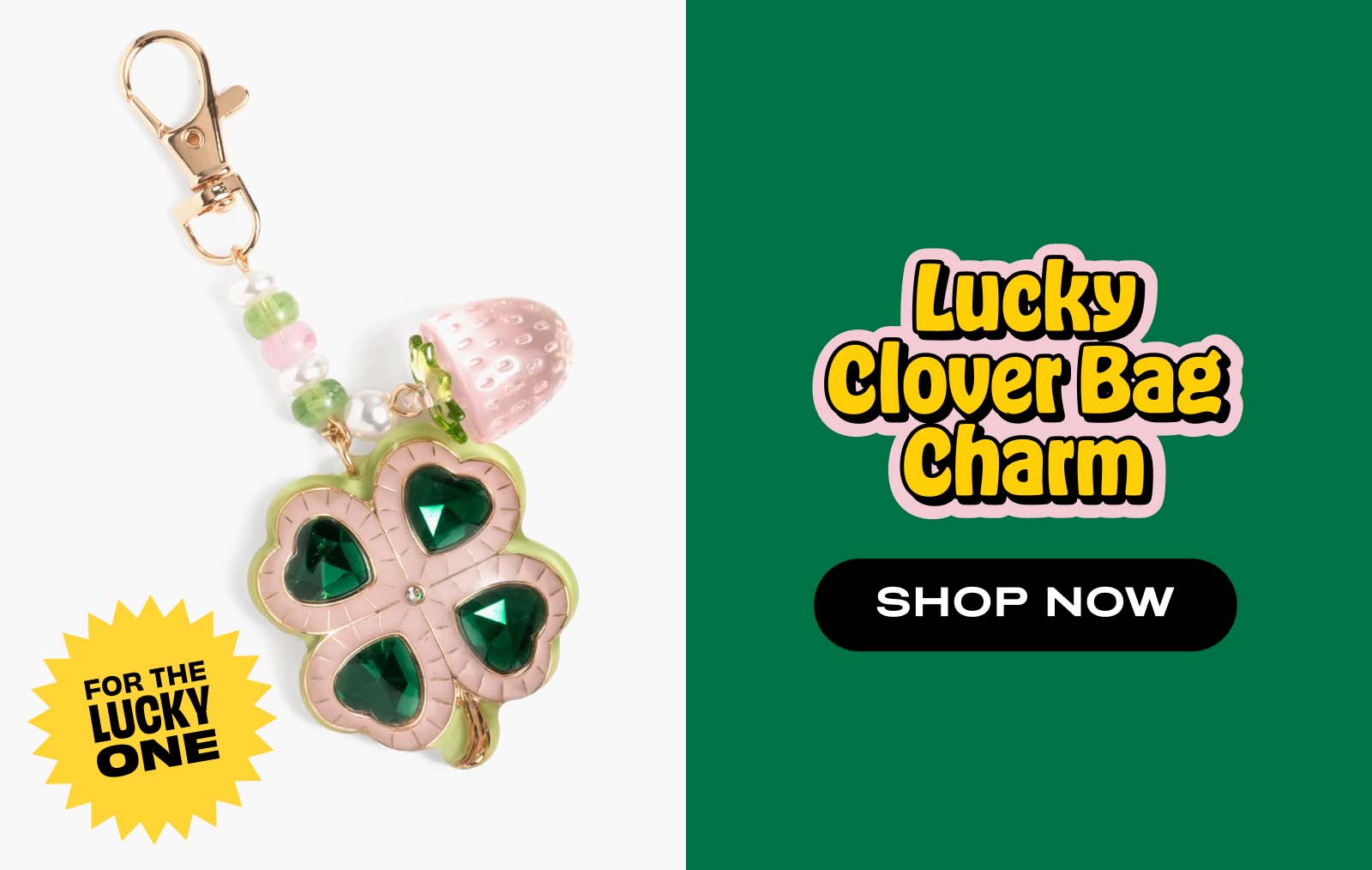 Lucky Clover Bag Charm