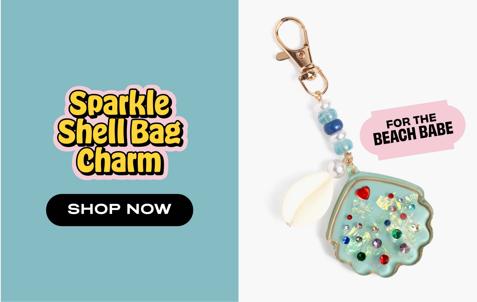Sparkle Shell Bag Charm