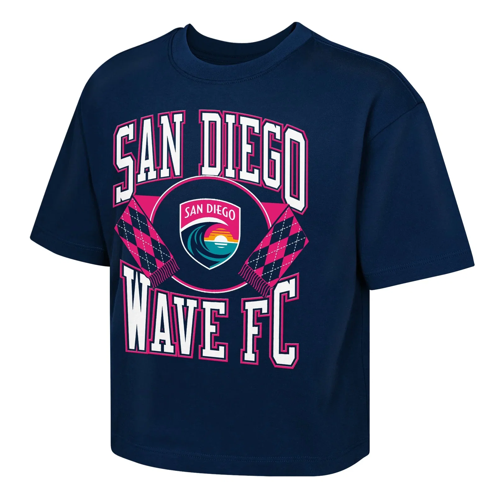 Image of Youth San Diego Wave FC Stack Short Sleeve Boxy Tee