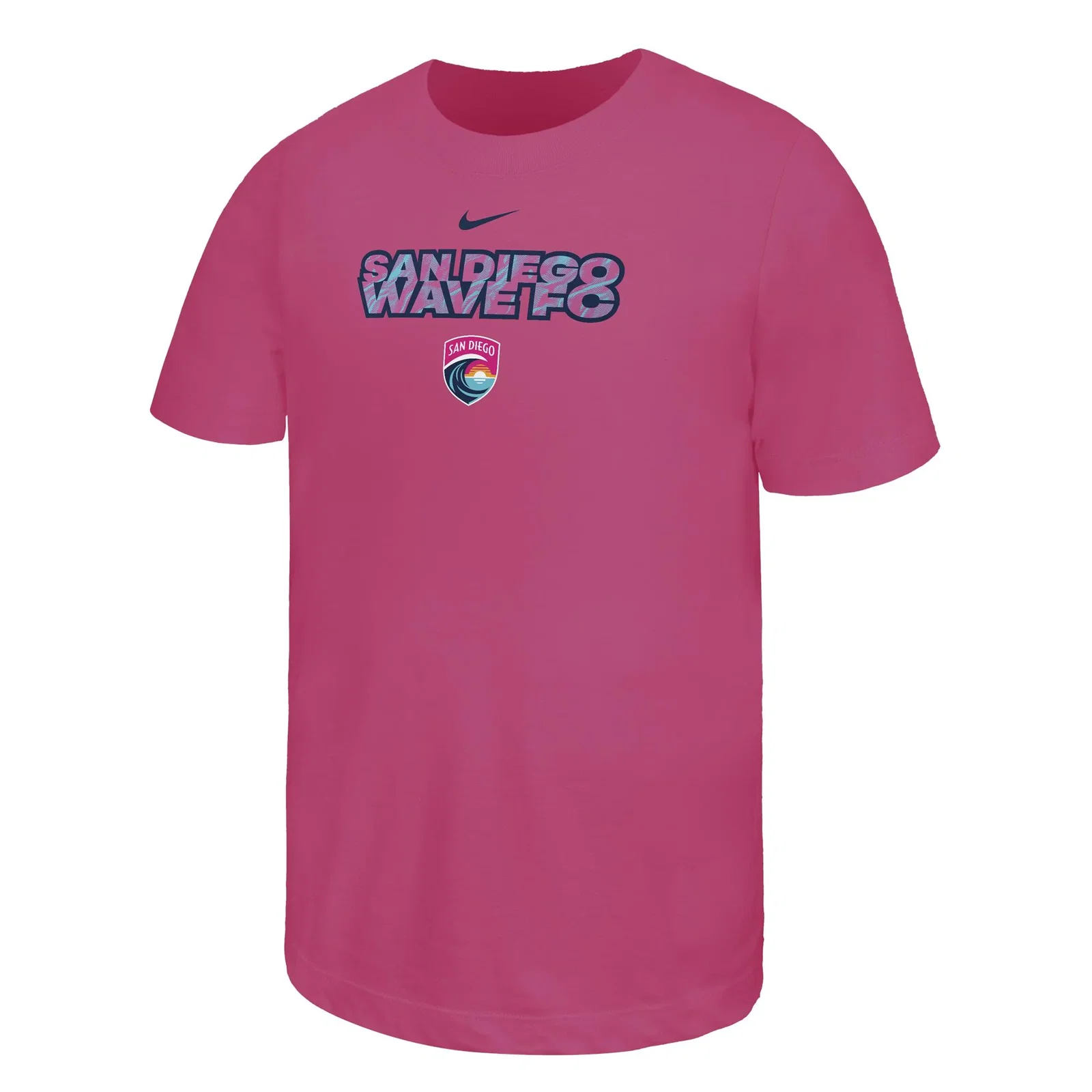 Image of Youth San Diego Wave Nike Pink 2025 Core Cotton Tee